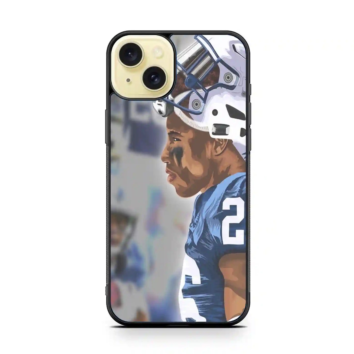 Saquon Barkley Cartoon iPhone 15 Plus Case