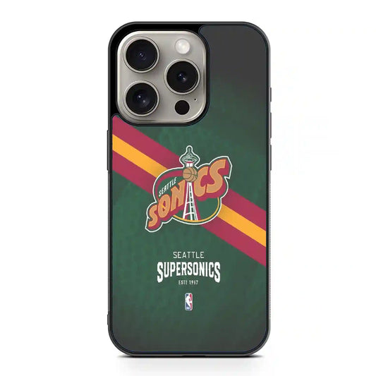 Seattle Supersonics Color iPhone 15 Pro Max Case