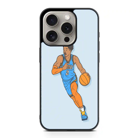 Shai Gilgeous Alexander Cartoon iPhone 15 Pro Max Case