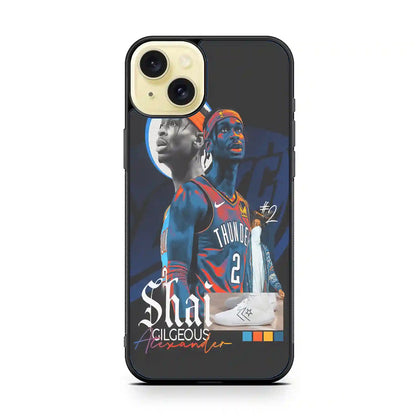 Shai Gilgeous Alexander Retro Vintage iPhone 15 Plus Case