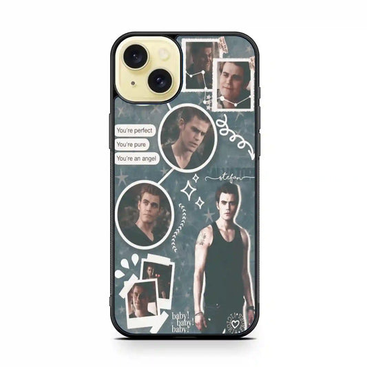 Stefan Salvatore Colorful iPhone 15 Plus Case