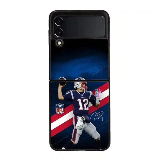 Tom Brady Nfl Logo Samsung Z4 Flip Case