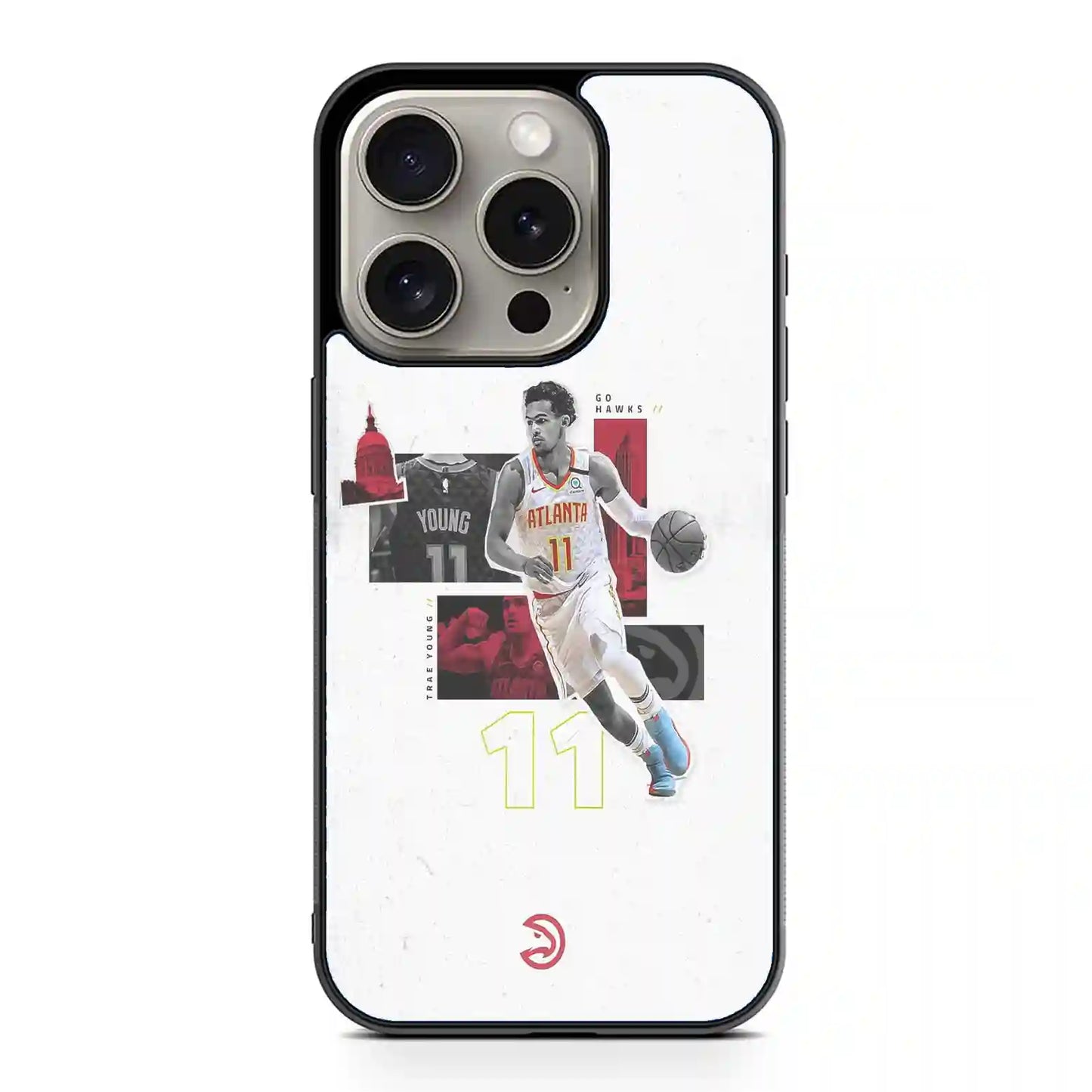 Trae Young Hawks iPhone 15 Pro Max Case