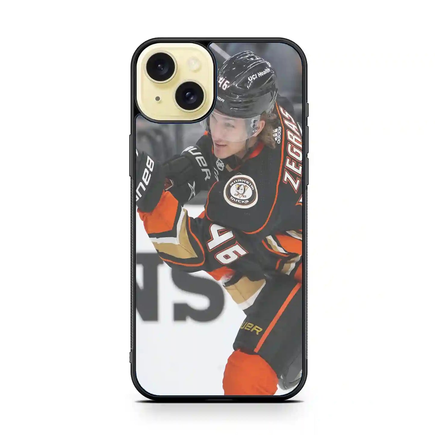 Trevor Zegras Ice Hockey iPhone 15 Plus Case