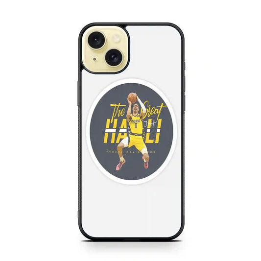 Tyrese Haliburton Basketball iPhone 15 Plus Case