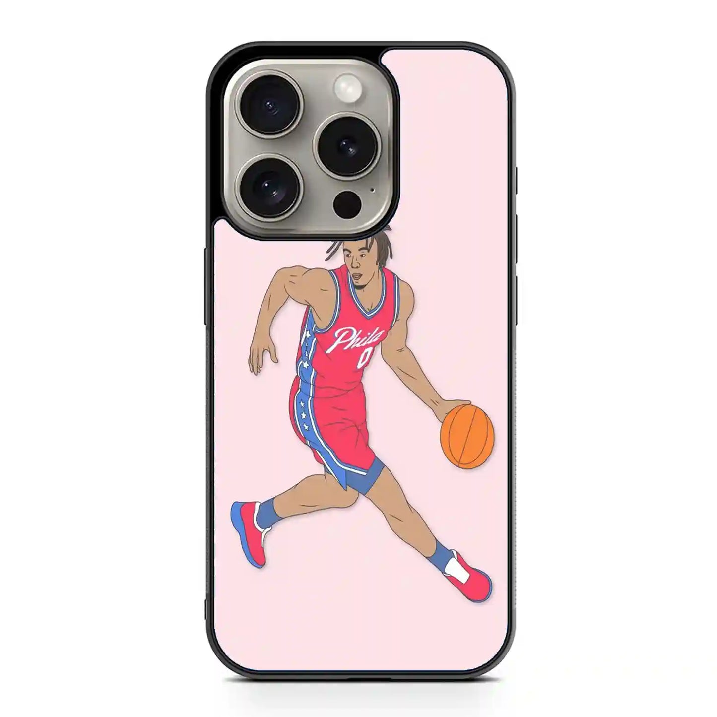 Tyrese Maxey Basketball iPhone 15 Pro Max Case