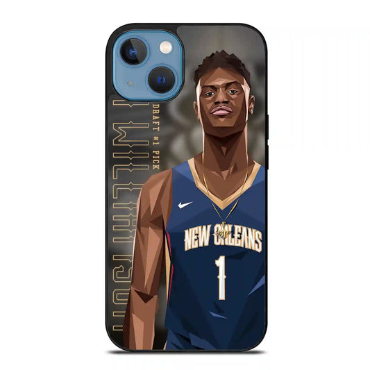 Zion Williamson Cartoon iPhone 14 Plus Case