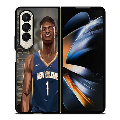 Zion Williamson Cartoon Samsung Z4 Fold Case